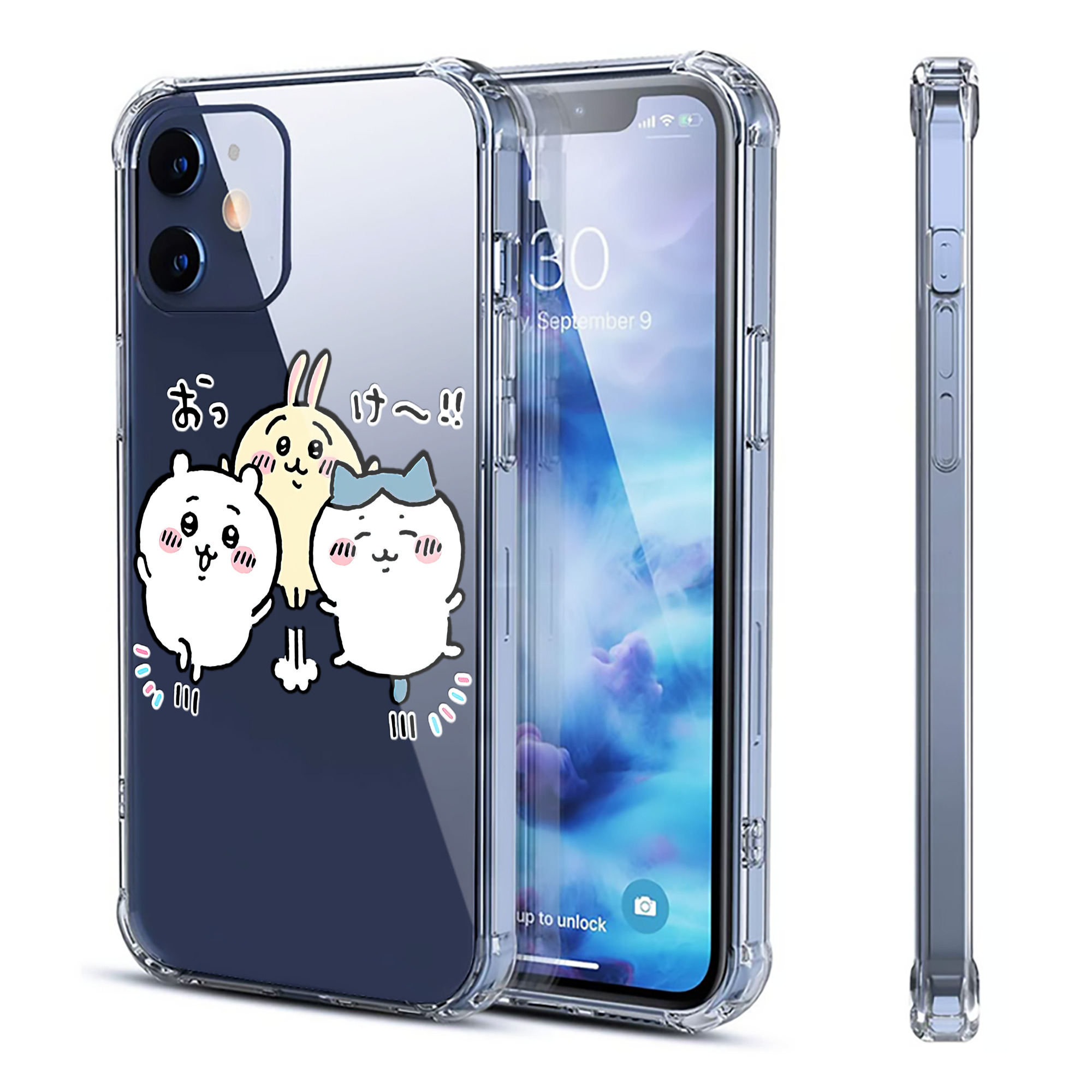 （画像用） ちいかわ ちいかわ Chii-kawa chiikawa 【iPhone 12シリーズ対応】透明スマホケース（クリアソフトケース）